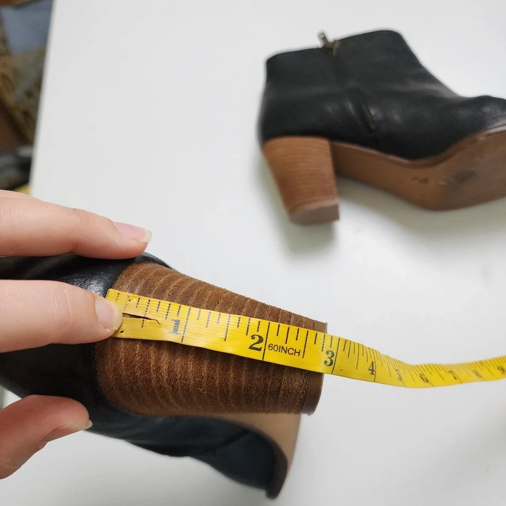 Madewell Womens The Billie Ankle Booties Size 9 Black Leather Side Zip Heel